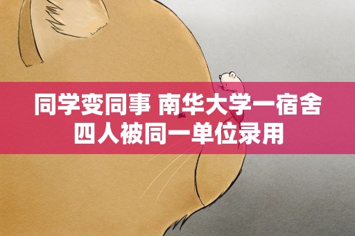 同学变同事 南华大学一宿舍四人被同一单位录用