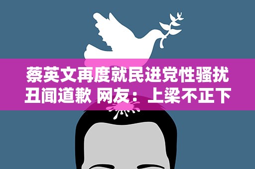 蔡英文再度就民进党性骚扰丑闻道歉 网友：上梁不正下梁歪