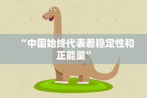 “中国始终代表着稳定性和正能量”