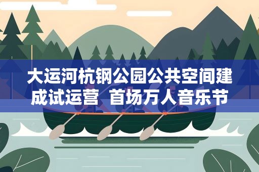 大运河杭钢公园公共空间建成试运营 首场万人音乐节将亮相